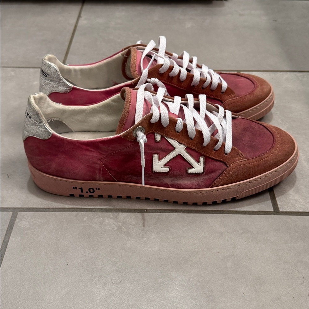 Off-White Pink, Silver, and White Sneakers - Great Condition